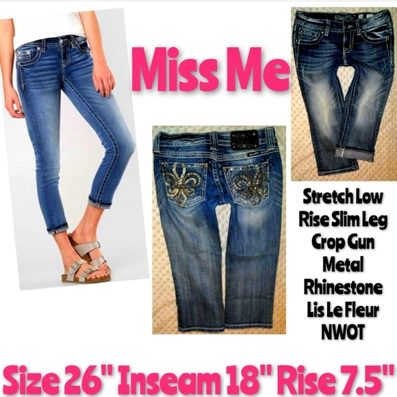 Miss Me Denim - Miss Me Jeans Size 26 Skinny Leg Crop Nwot